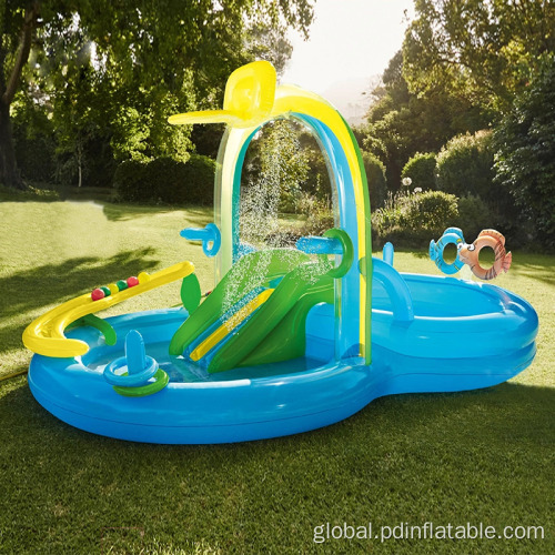 Kids Pool Withslide Water Play Center Inflatable Kids Pool With Slide Factory
